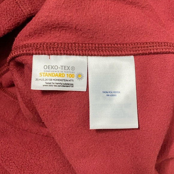 NWT Lands' End Men's Anyweather Fleece Quarter Zip Pullover In Burgundy Size XXL - Picture 5 of 7